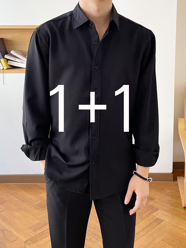1+1 소프트 텐션 레귤러핏 셔츠